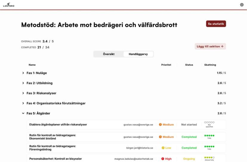 Skärmdump av tjänsten FraudFinder